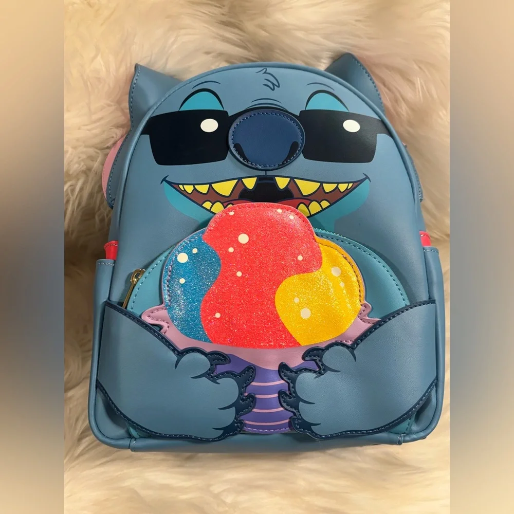 Disney Aulani Resort Exclusive Stitch Scented Shave Ice Loungefly Mini Backpack